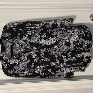 Black & White Paisley Blouse
